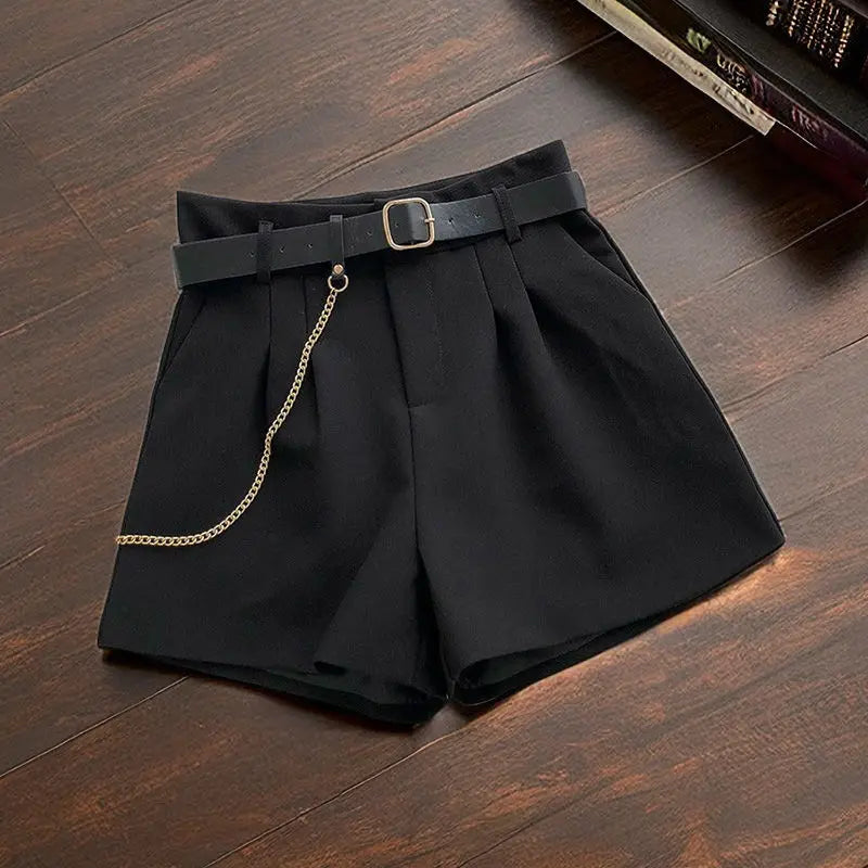 Women's Summer Suit Shorts 2025 New Korean Version Slim High Waist Casual
